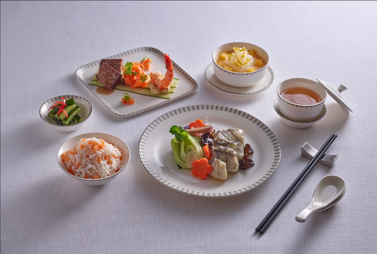 Singapore Airlines Chinese Business Class Dining