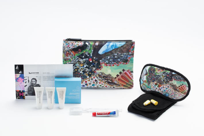 Qantas Australian Business Class Amenity Kits - Jacob Leary Bubblegum Dystopia