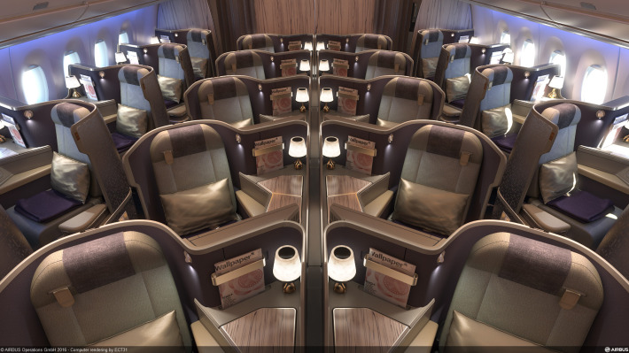 China Airlines A350 Business Class cabin